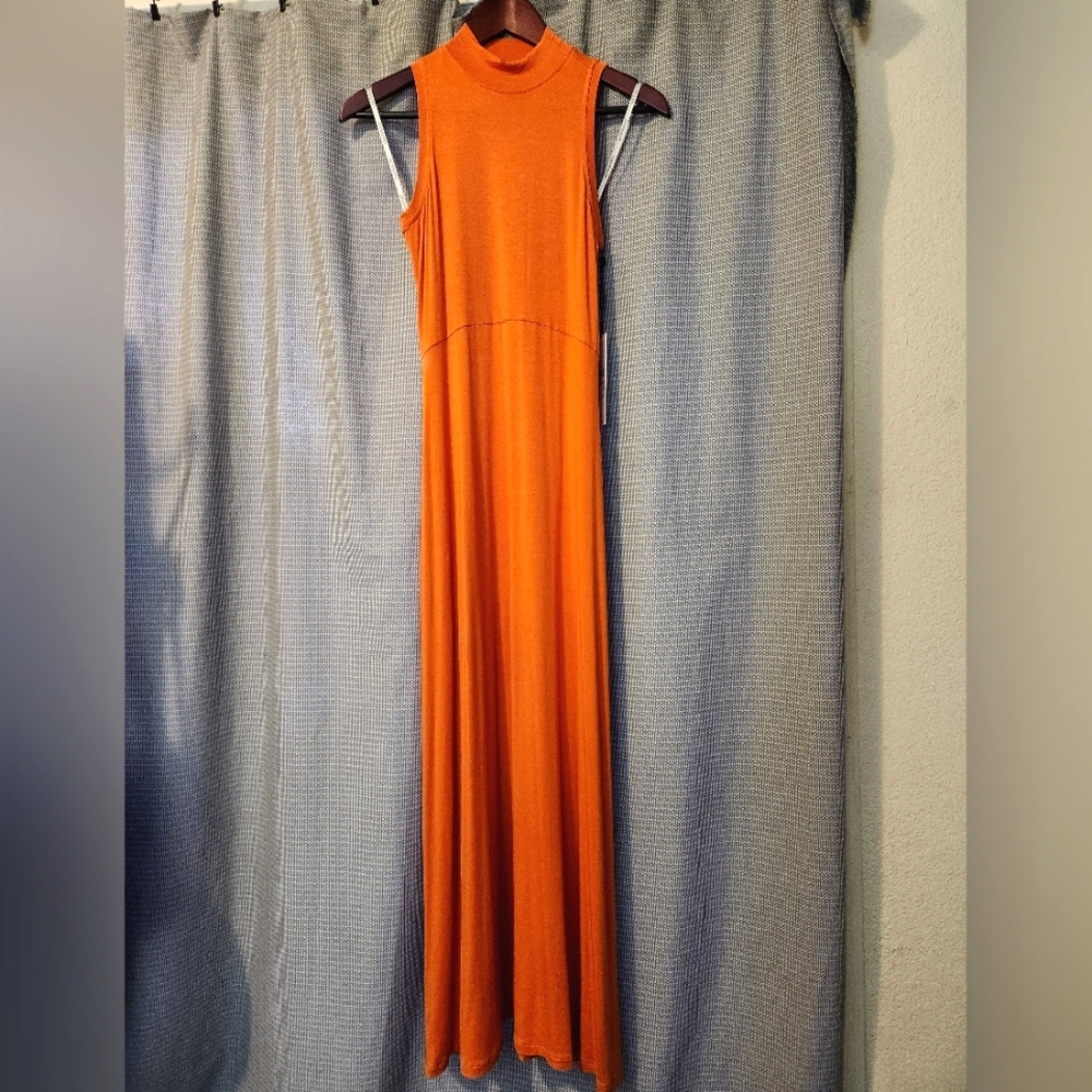 Calvin Klein Mock Neck Sleeveless Dress 🧡 Size: 2